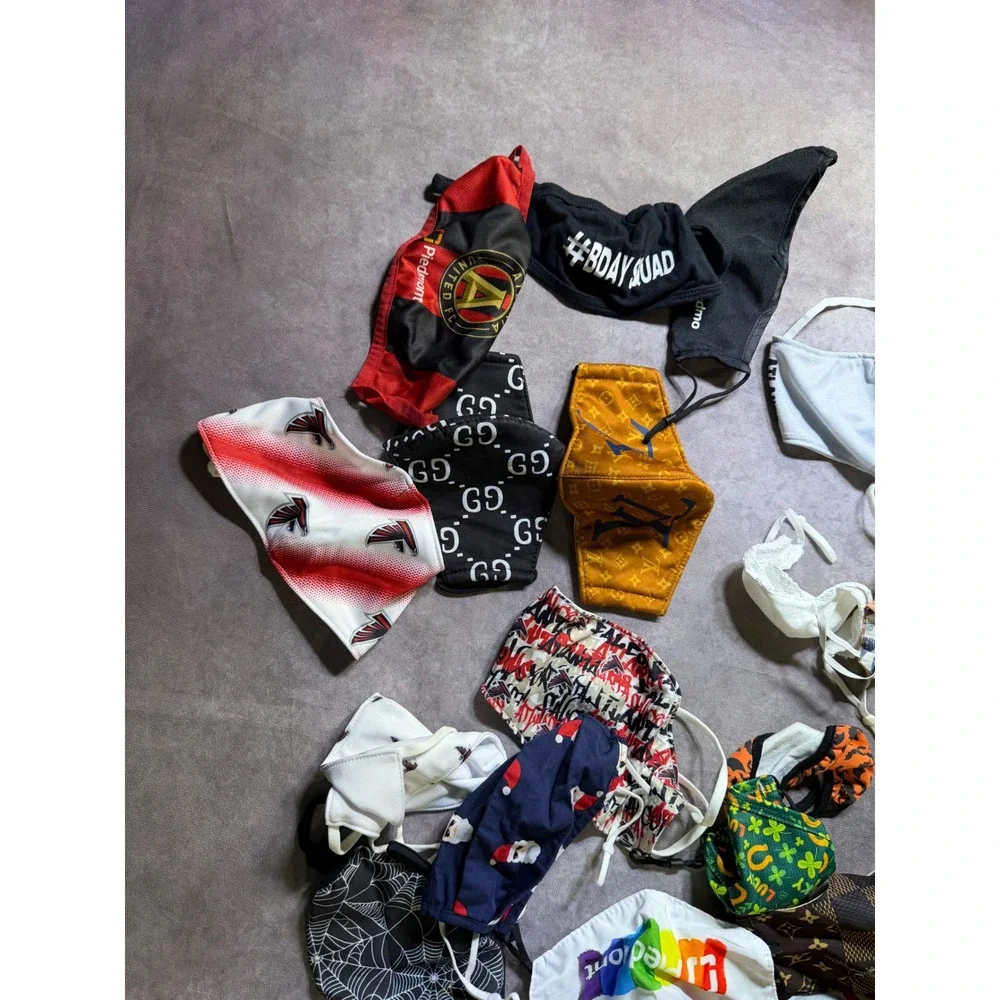 Lot of 18 Washable Cloth Face Masks Atlanta Falcons United FC Monogram Prints